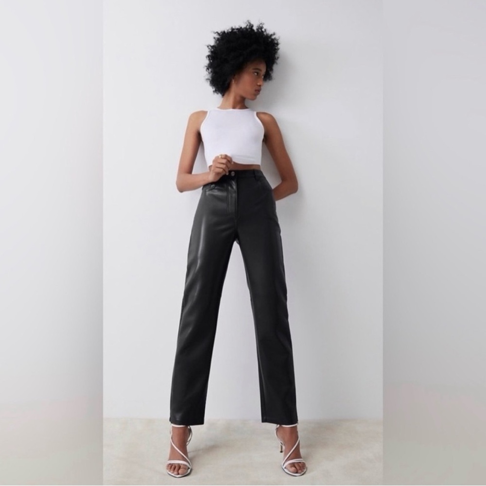 Aritizia Melina Black Leather Pants